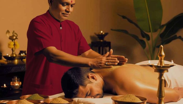 Kerala-style Panchakarma massage for back pain in Hyderabad