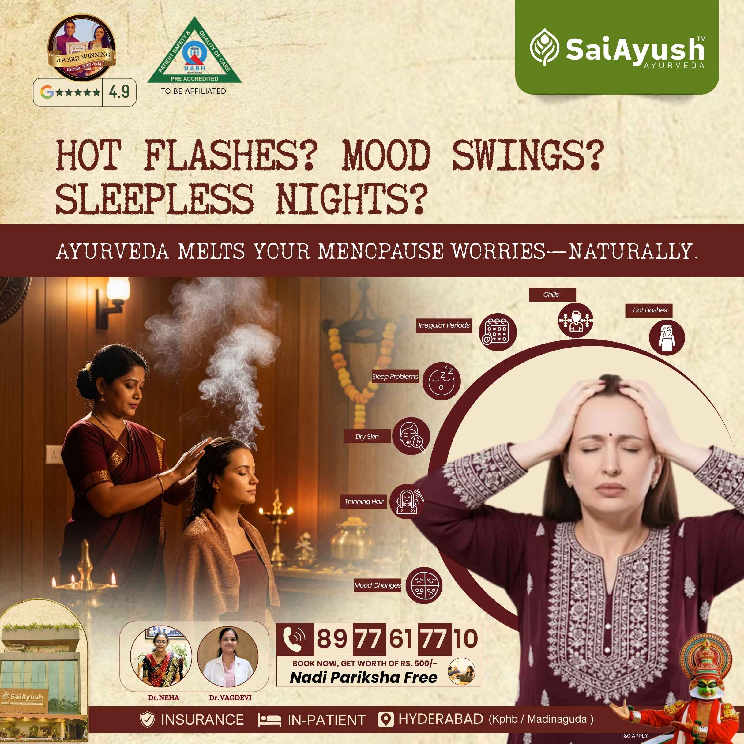 Ayurveda for Menopause: Hot Flashes, Mood Swings & Sleepless Nights Explained
